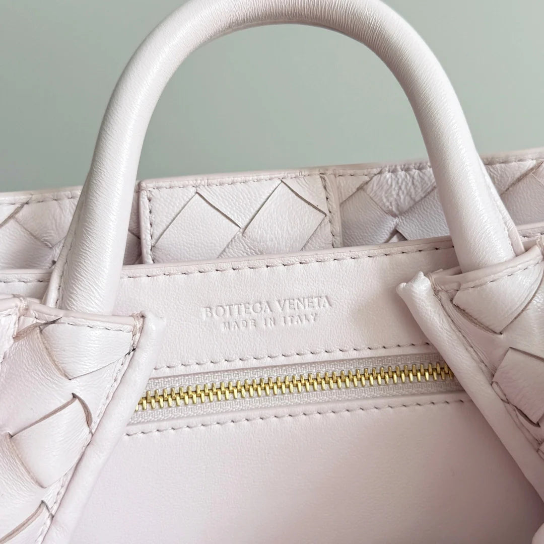 Bottega Veneta Small Andiamo Bag in 743568 Light Pink Lambskin