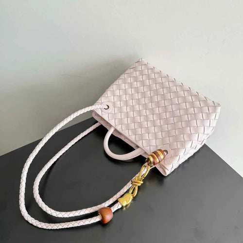 Bottega Veneta Small Andiamo Bag in 743568 Light Pink Lambskin