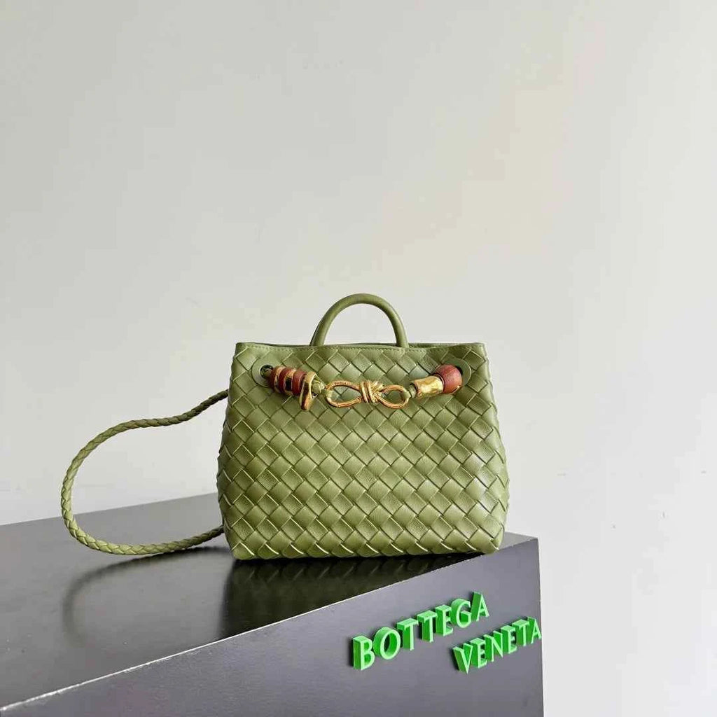 Bottega Veneta Small Andiamo Bag in 743568 Lambskin green