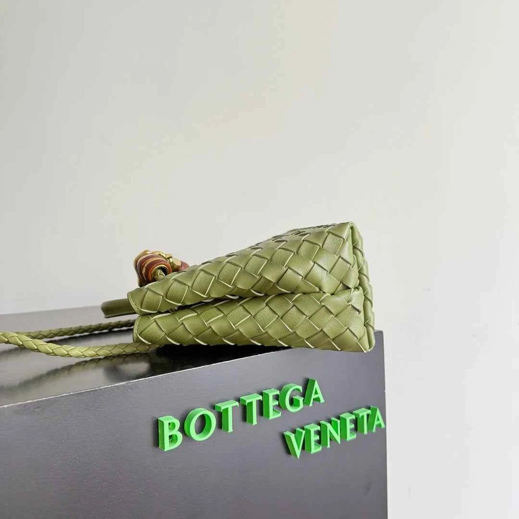 Bottega Veneta Small Andiamo Bag in 743568 Lambskin green