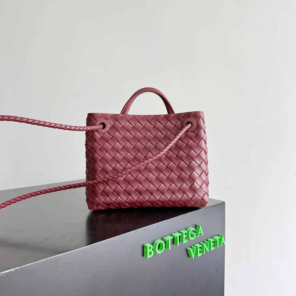 Bottega Veneta Small Andiamo Bag in 743568 wine red Lambskin