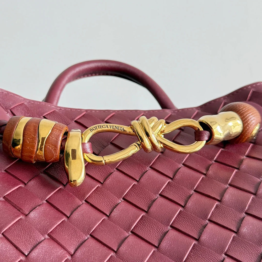 Bottega Veneta Small Andiamo Bag in 743568 wine red Lambskin