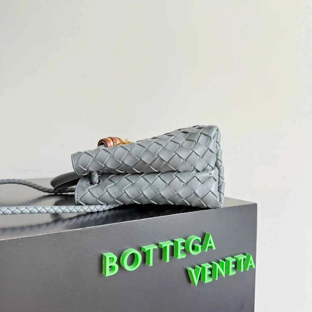 Bottega Veneta Small Andiamo Bag in 743568 gray Lambskin