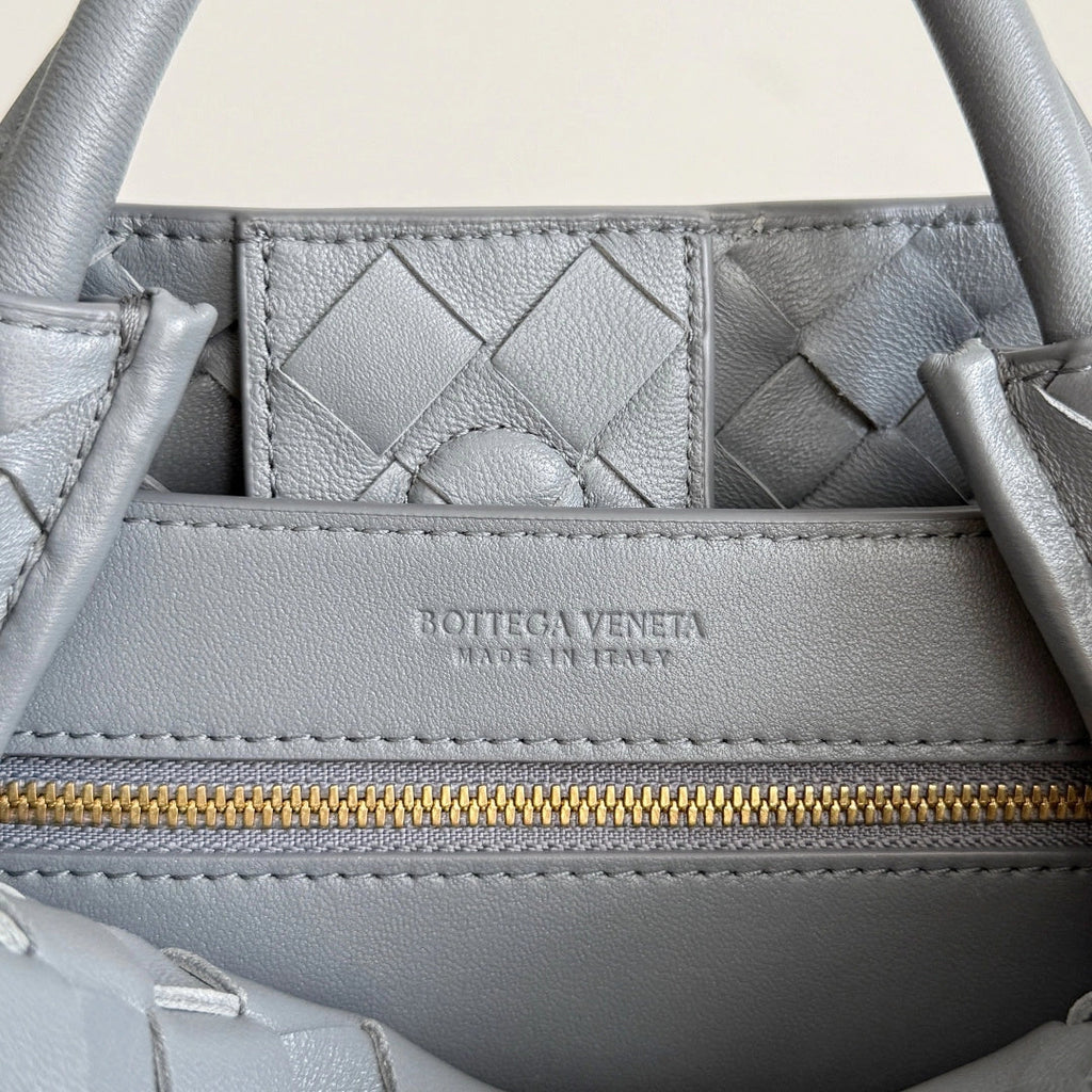 Bottega Veneta Small Andiamo Bag in 743568 gray Lambskin