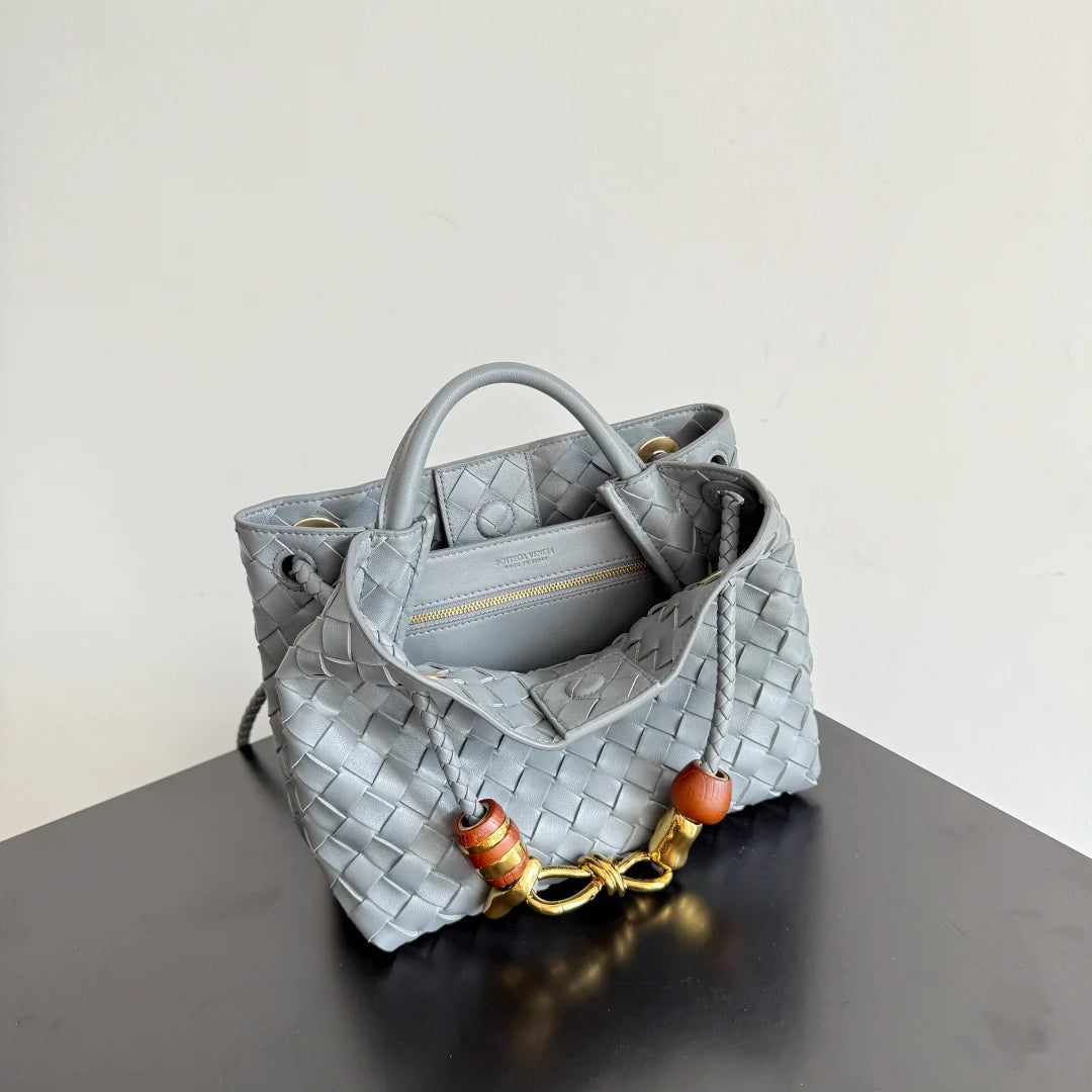 Bottega Veneta Small Andiamo Bag in 743568 gray Lambskin