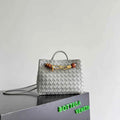 Bottega Veneta Small Andiamo Bag in 743568 light gray Lambskin