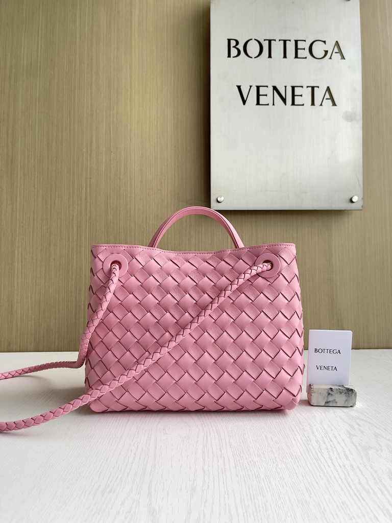 Bottega Veneta Small Andiamo Bag 743568 Lambskin Pink