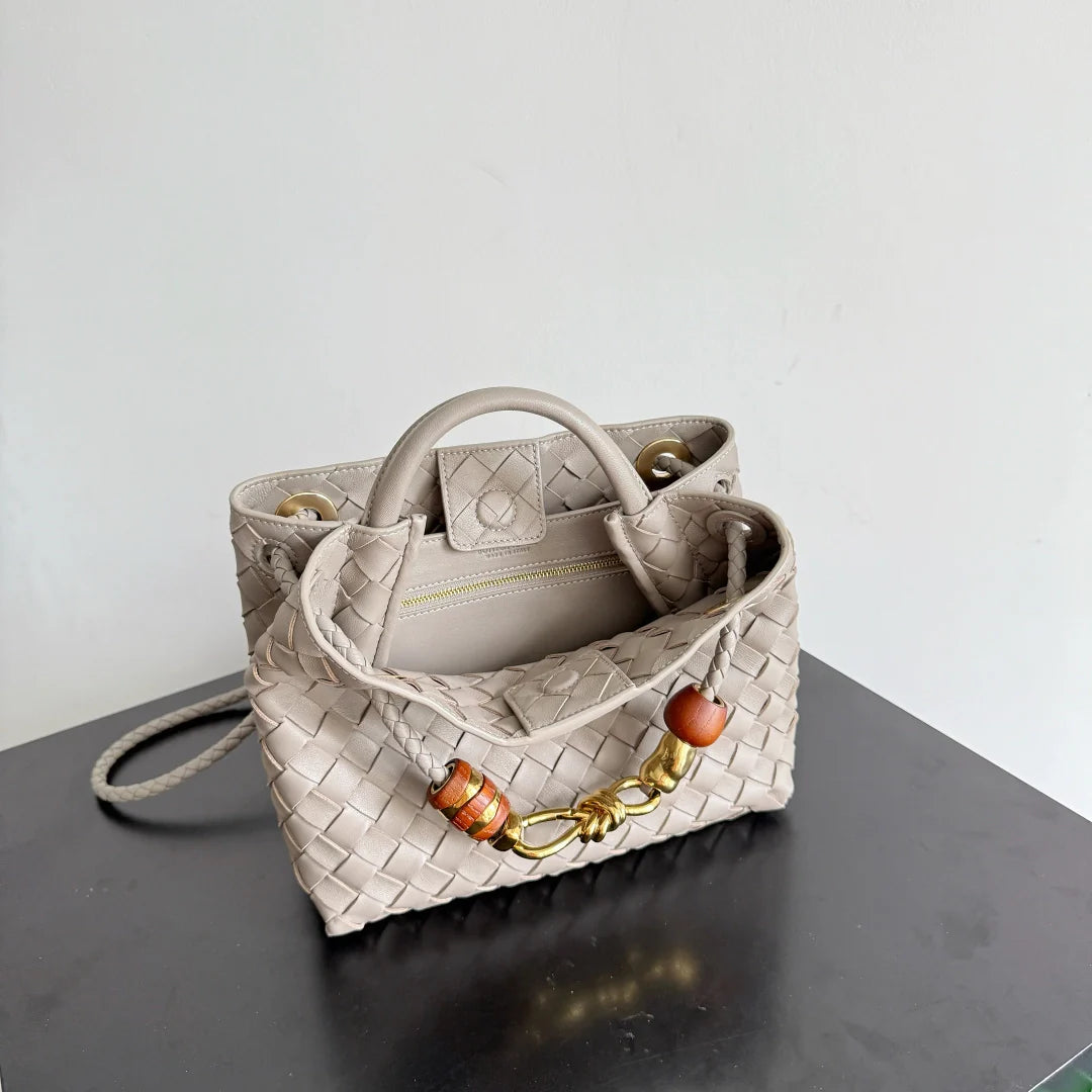 Bottega Veneta Small Andiamo Bag in 743568 power gray Lambskin