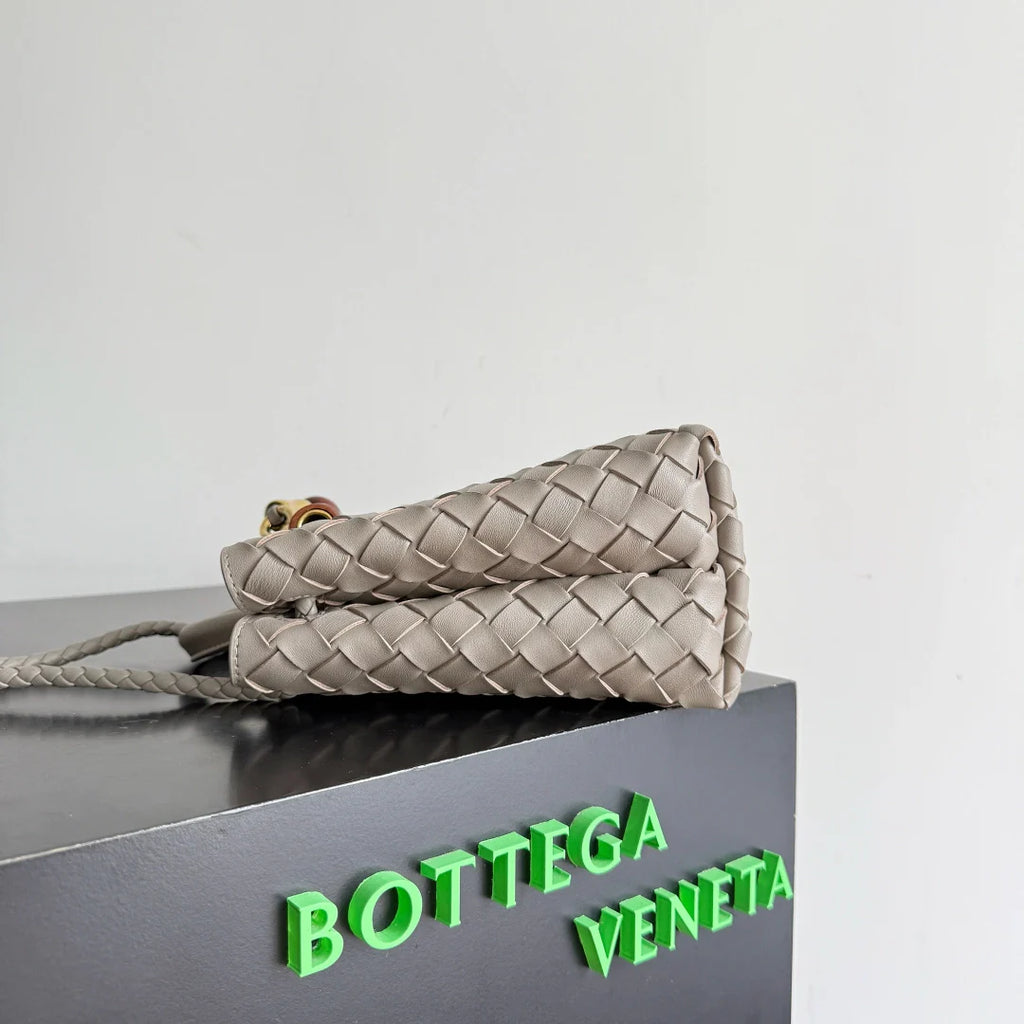 Bottega Veneta Small Andiamo Bag in 743568 power gray Lambskin