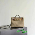 Bottega Veneta Small Andiamo Bag in 743568 Suede gray