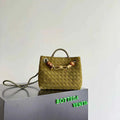 Bottega Veneta Small Andiamo Bag in 743568 Suede green