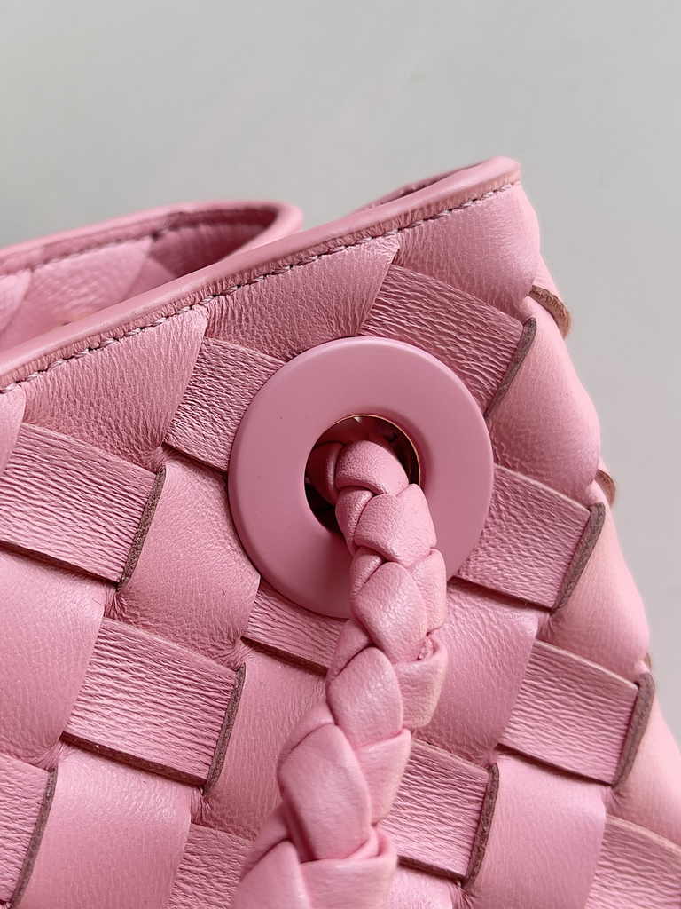Bottega Veneta Small Andiamo Bag 743568 Lambskin Pink