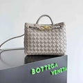 Bottega Veneta Small Andiamo Bag 743568 Suede Light Gray