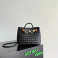 Bottega Veneta Small Andiamo Bag in 743568 Lambskin Black Silver