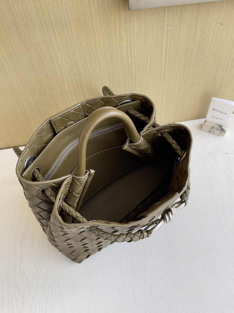 Bottega Veneta Small Andiamo Bag 743568 Lambskin Army Green