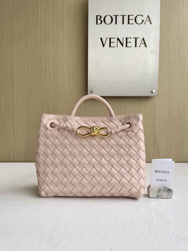Bottega Veneta Small Andiamo Bag 743568 Lambskin Light Pink