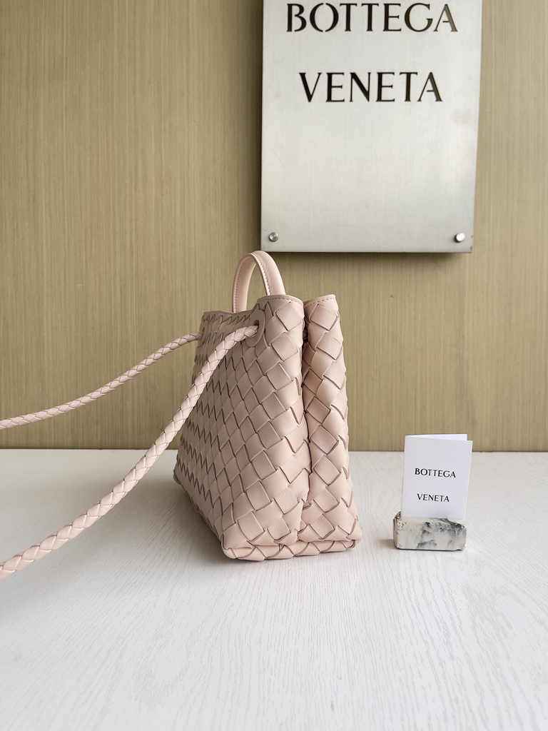 Bottega Veneta Small Andiamo Bag 743568 Lambskin Light Pink