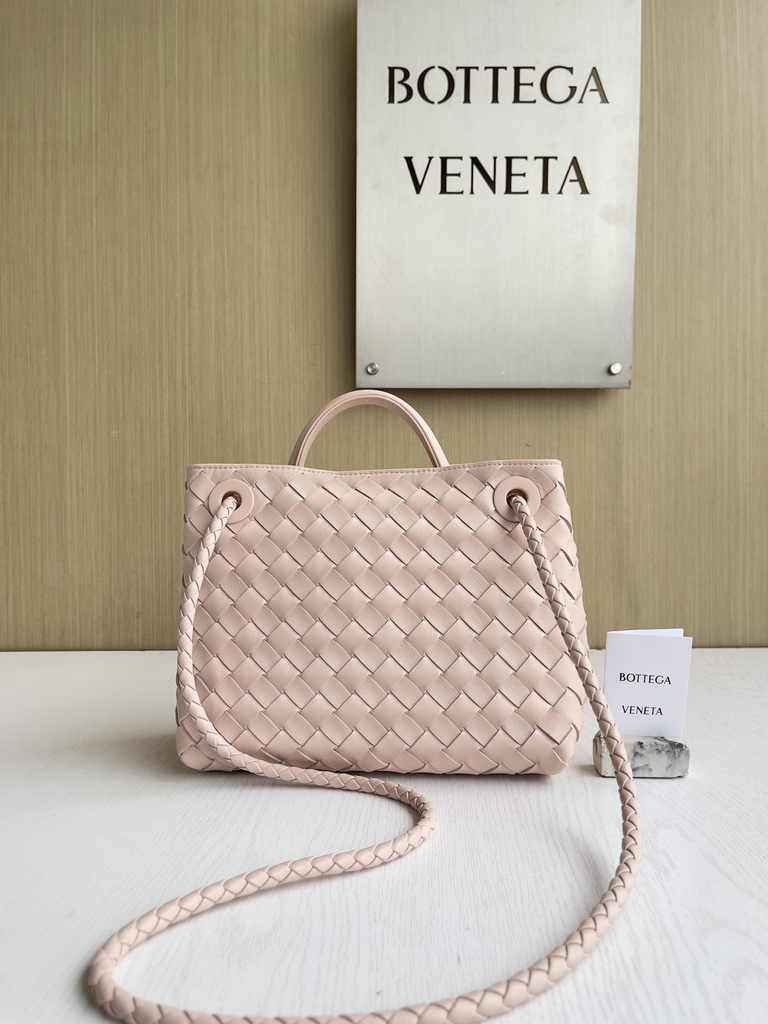 Bottega Veneta Small Andiamo Bag 743568 Lambskin Light Pink