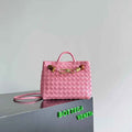 Bottega Veneta Small Andiamo Bag in 743568 Lambskin Pink