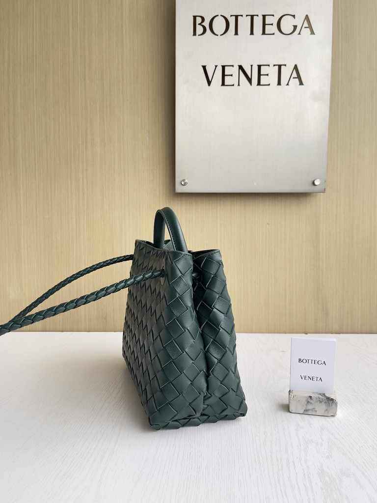 Bottega Veneta Small Andiamo Bag 743568 Lambskin Dark Green
