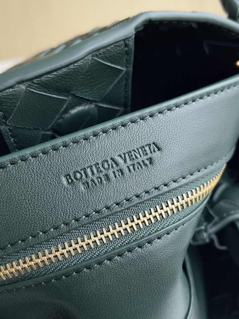 Bottega Veneta Small Andiamo Bag 743568 Lambskin Dark Green