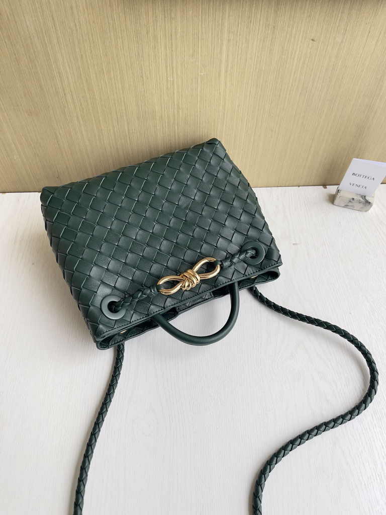 Bottega Veneta Small Andiamo Bag 743568 Lambskin Dark Green