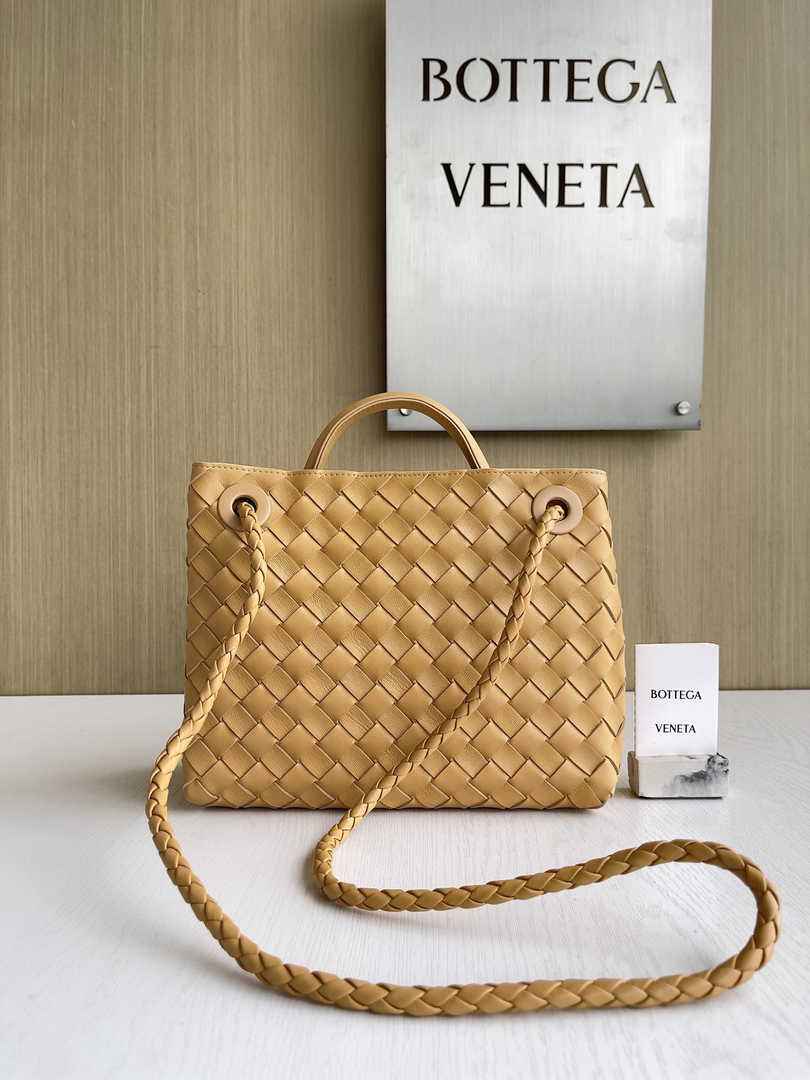 Bottega Veneta Small Andiamo Bag 743568 Lambskin Tan