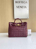 Bottega Veneta Small Andiamo Bag 743568 Lambskin Wine Red