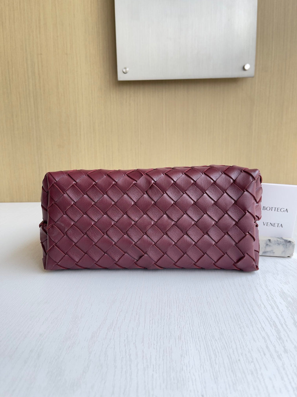 Bottega Veneta Small Andiamo Bag 743568 Lambskin Wine Red