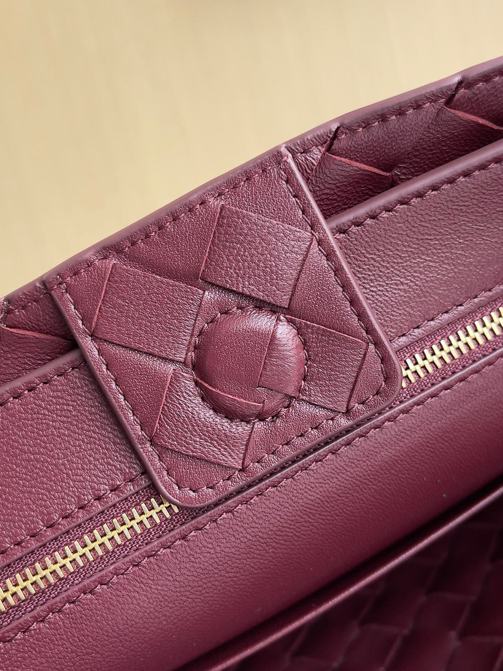 Bottega Veneta Small Andiamo Bag 743568 Lambskin Wine Red