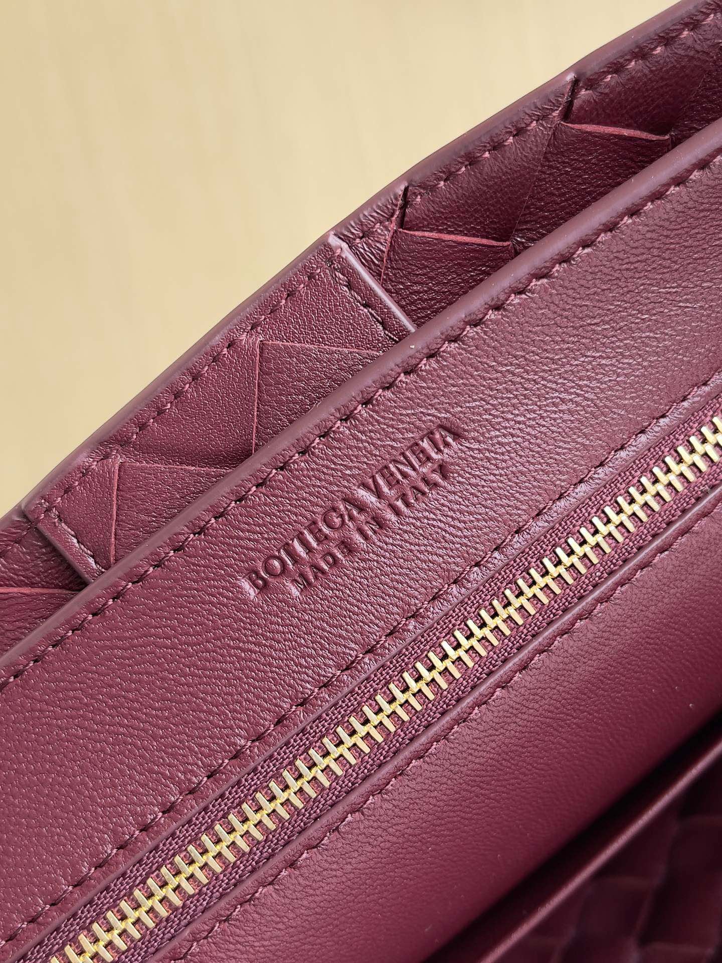 Bottega Veneta Small Andiamo Bag 743568 Lambskin Wine Red