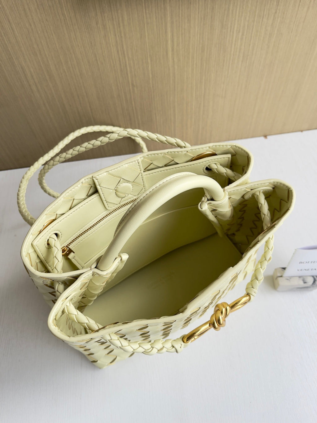 Bottega Veneta Small Andiamo Bag 743568 Lambskin Yellow