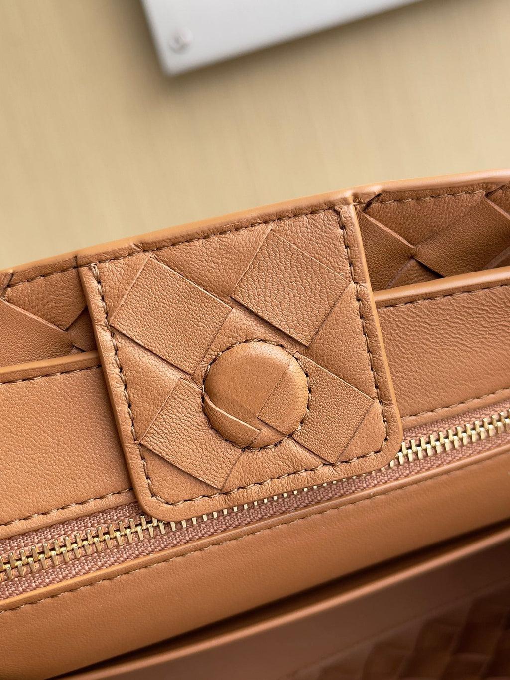 Bottega Veneta Small Andiamo Bag 743568 Lambskin Brown