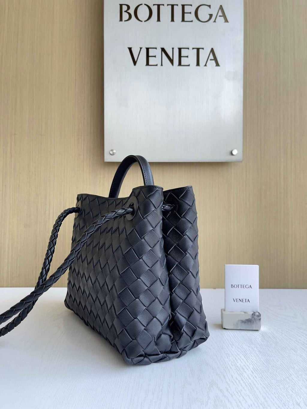 Bottega Veneta Small Andiamo Bag 743568 Lambskin Black