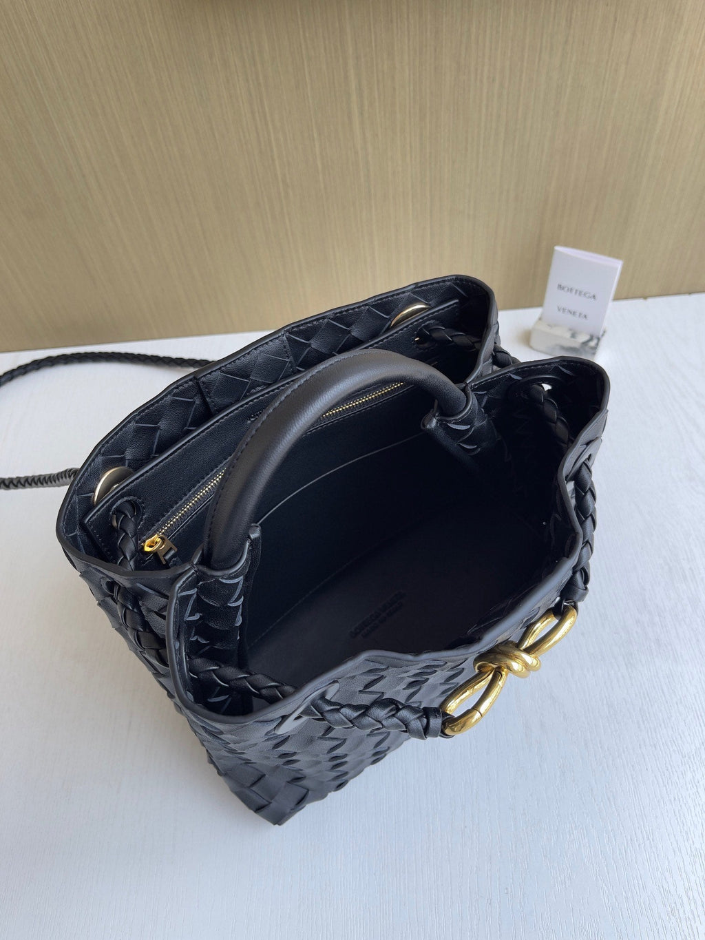 Bottega Veneta Small Andiamo Bag 743568 Lambskin Black