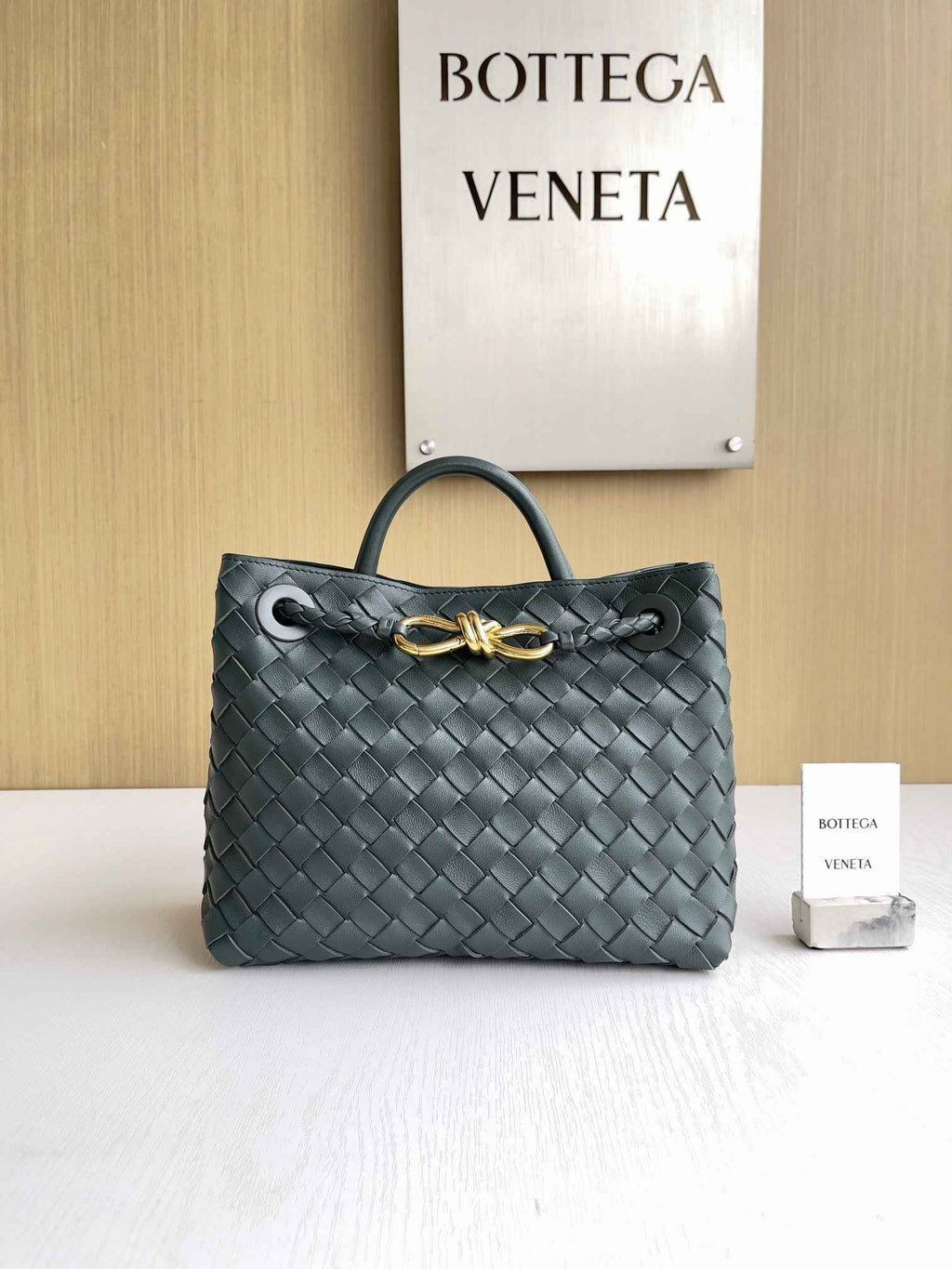 Bottega Veneta Small Andiamo Bag 743568 Lambskin Dark Green