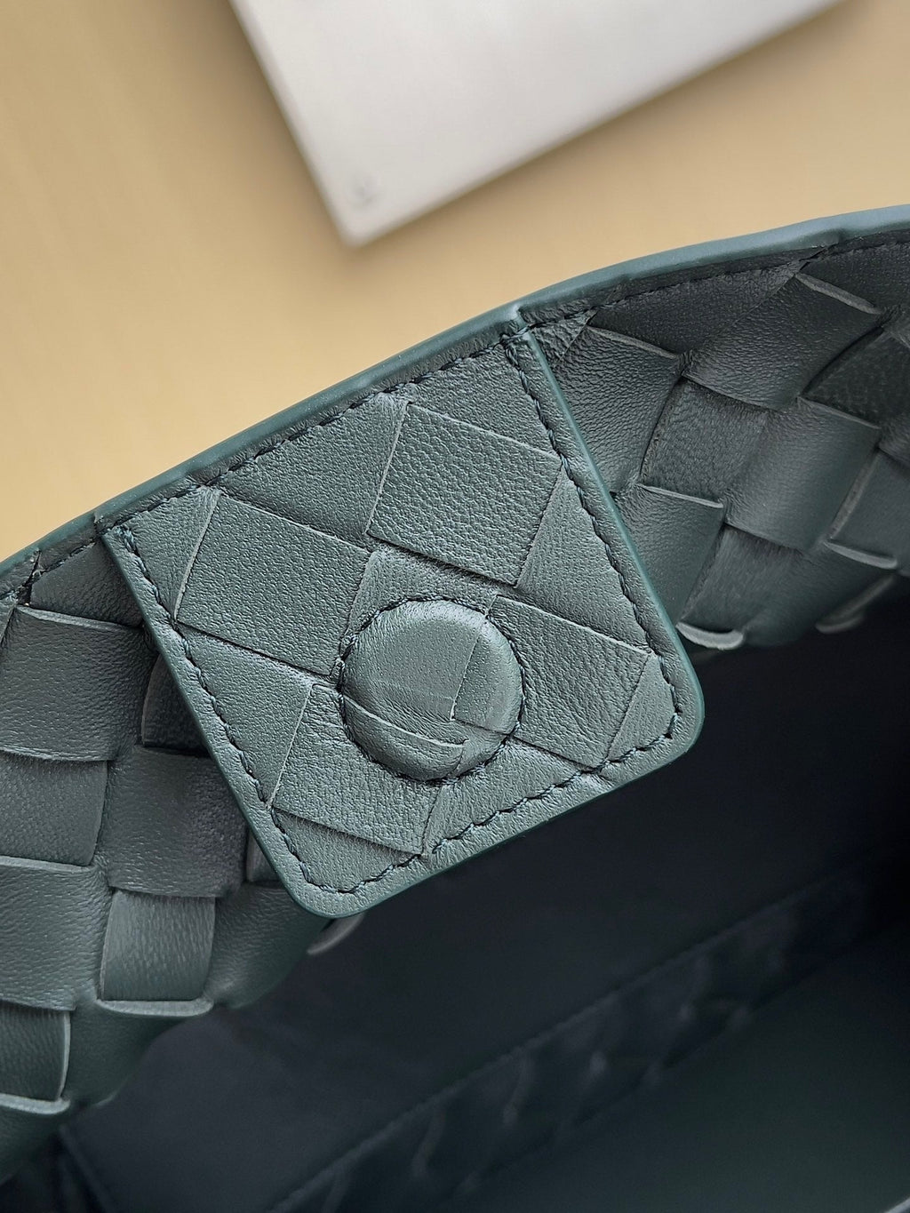 Bottega Veneta Small Andiamo Bag 743568 Lambskin Dark Green