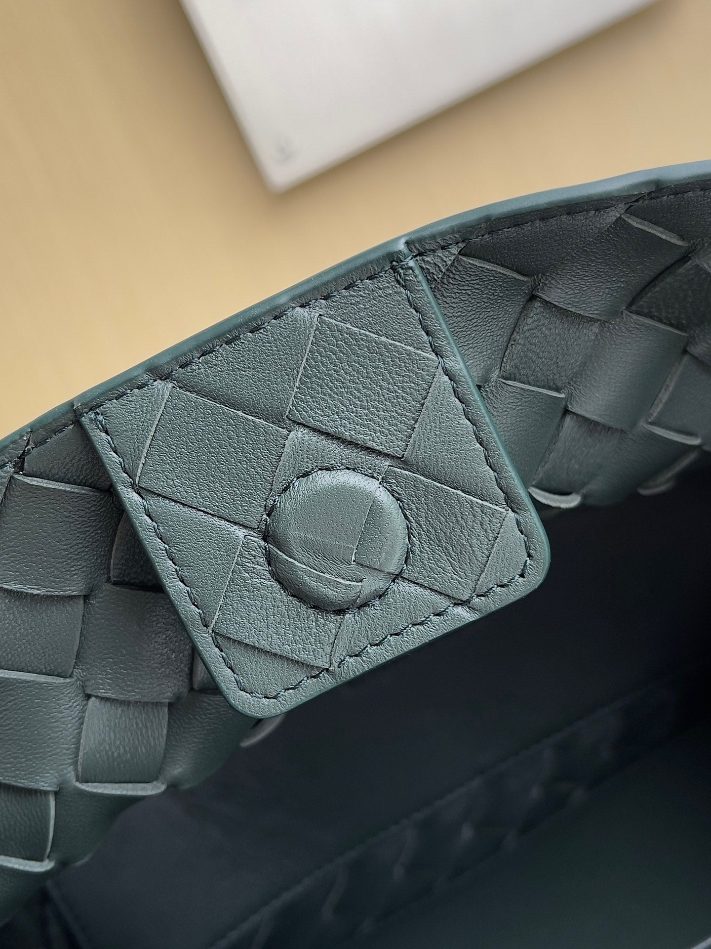 Bottega Veneta Small Andiamo Bag 743568 Lambskin Dark Green