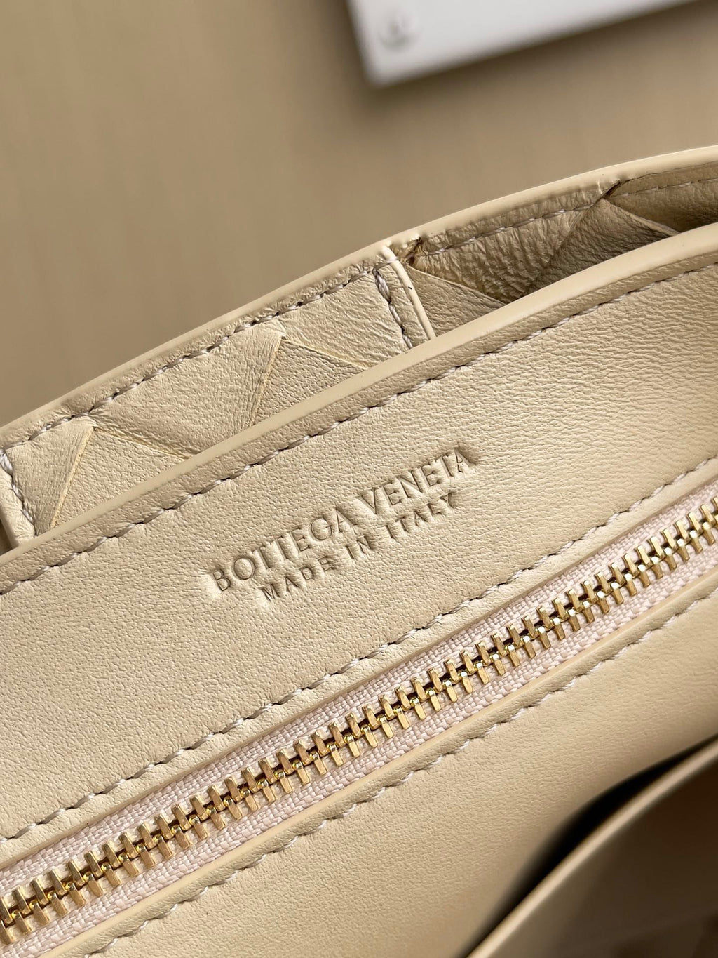 Bottega Veneta Small Andiamo Bag 743568 Lambskin Dark Beige