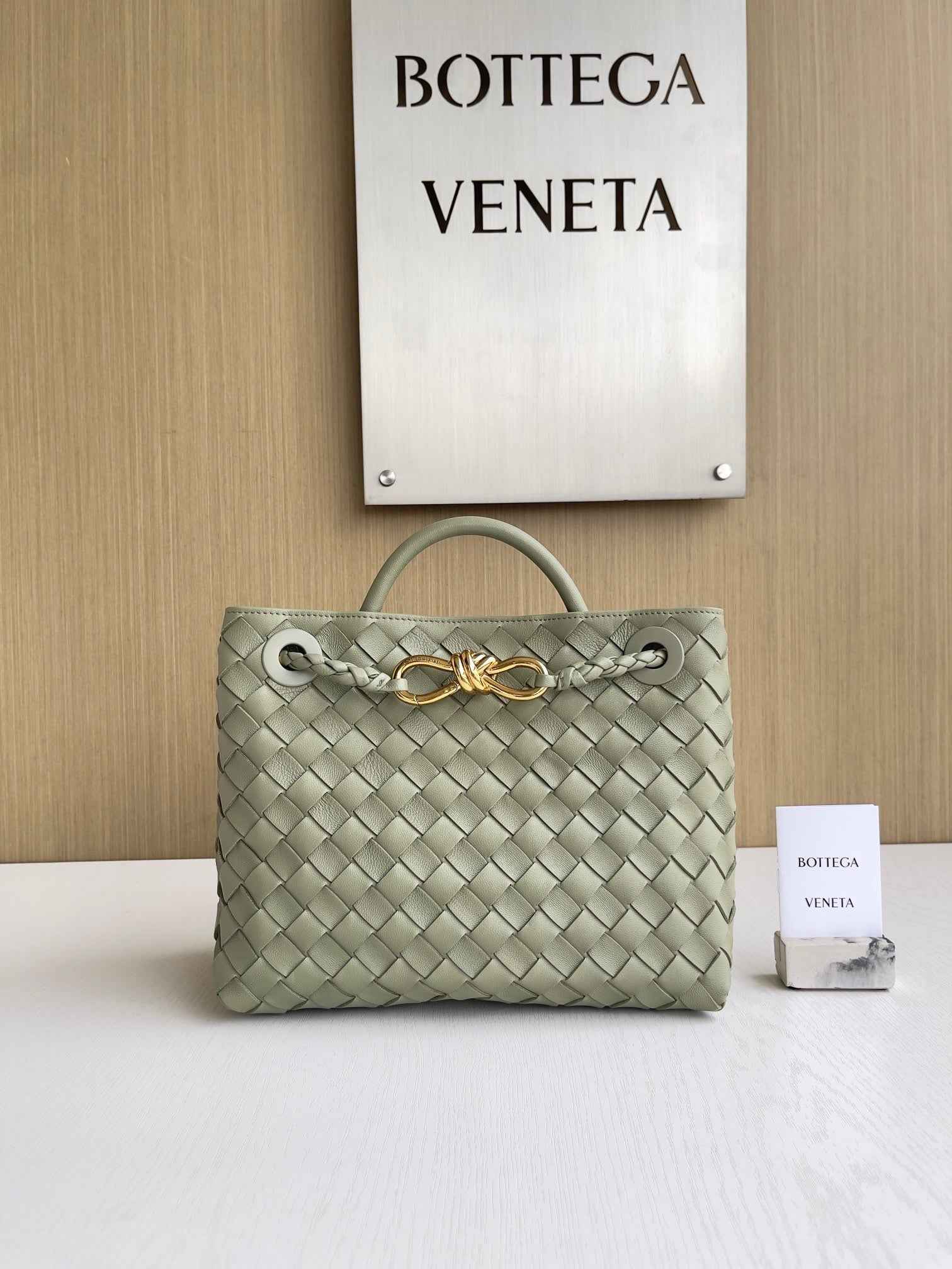 Bottega Veneta Small Andiamo Bag 743568 Lambskin Green