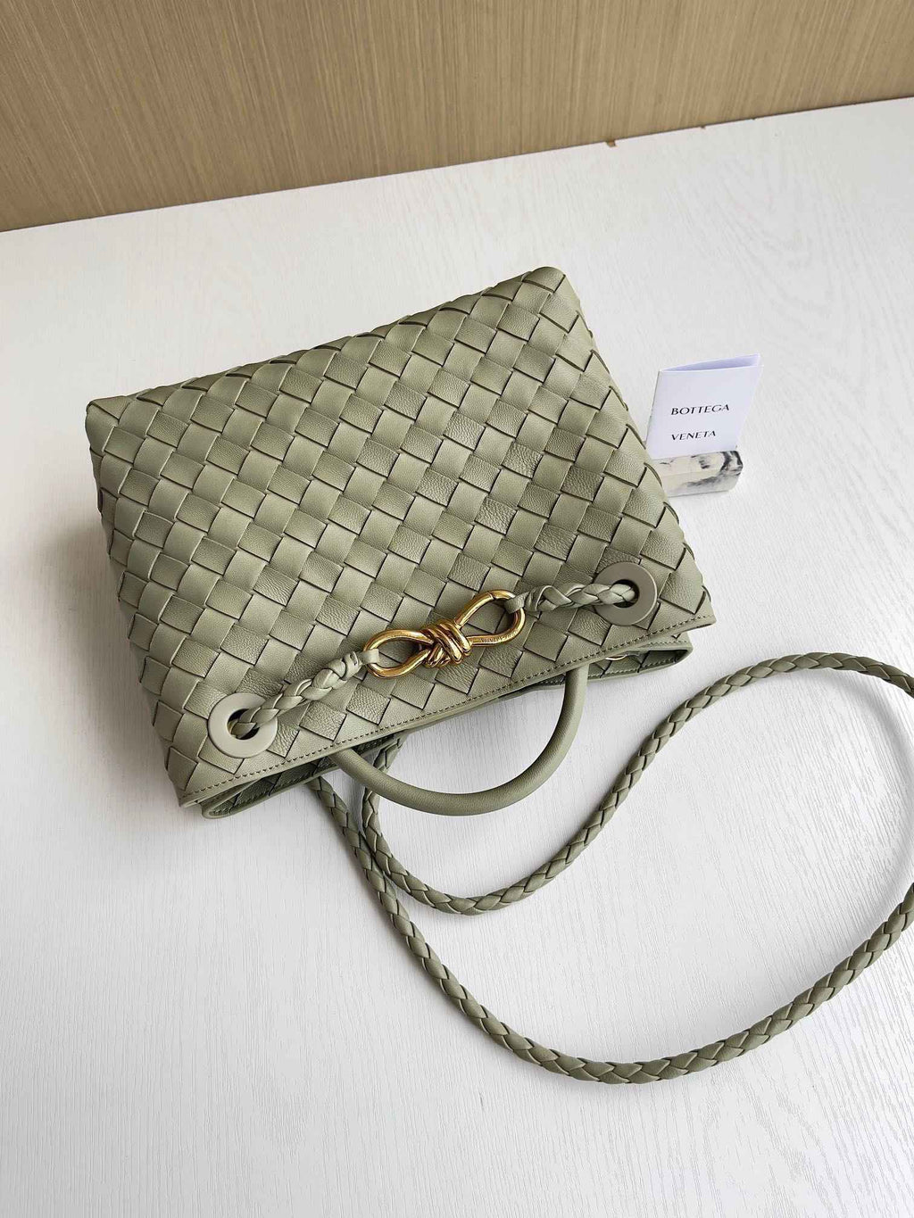 Bottega Veneta Small Andiamo Bag 743568 Lambskin Green