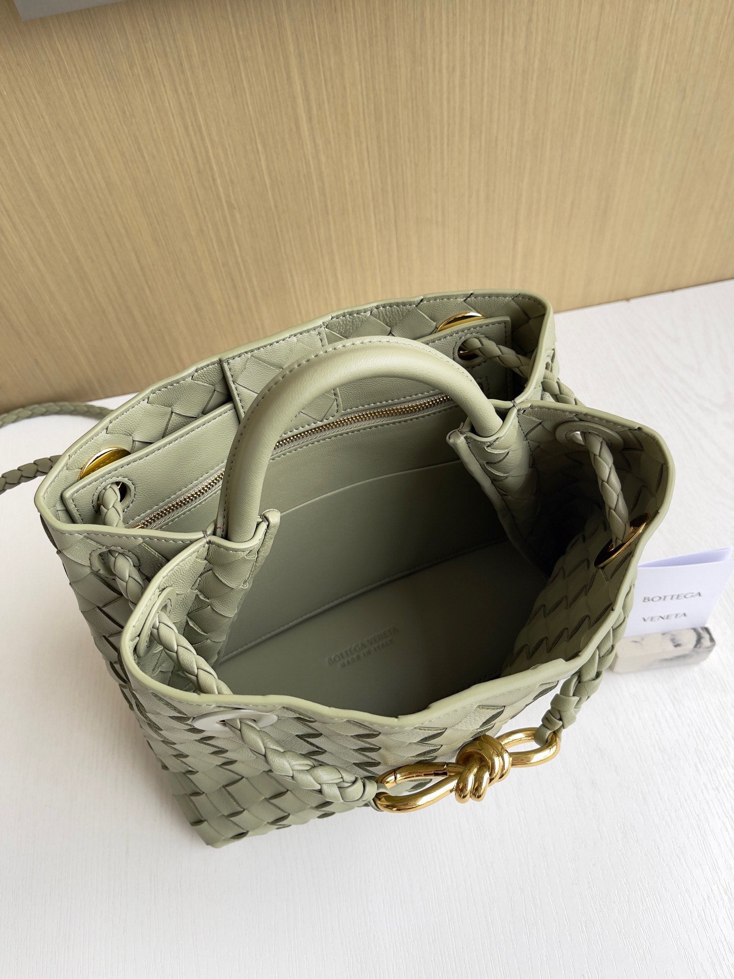 Bottega Veneta Small Andiamo Bag 743568 Lambskin Green