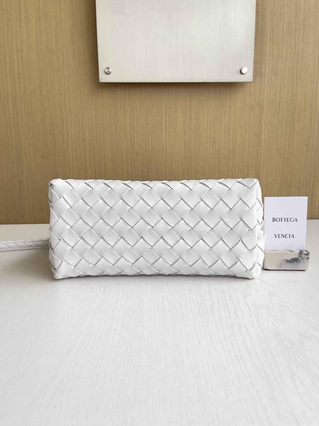 Bottega Veneta Small Andiamo Bag 743568 Lambskin White