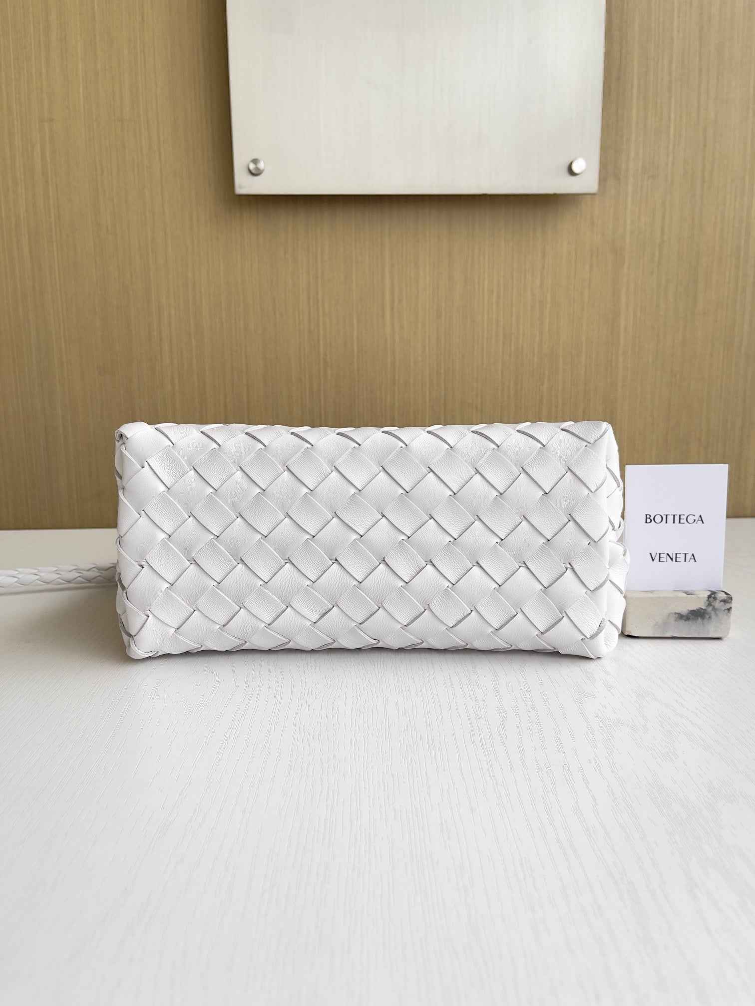 Bottega Veneta Small Andiamo Bag 743568 Lambskin White