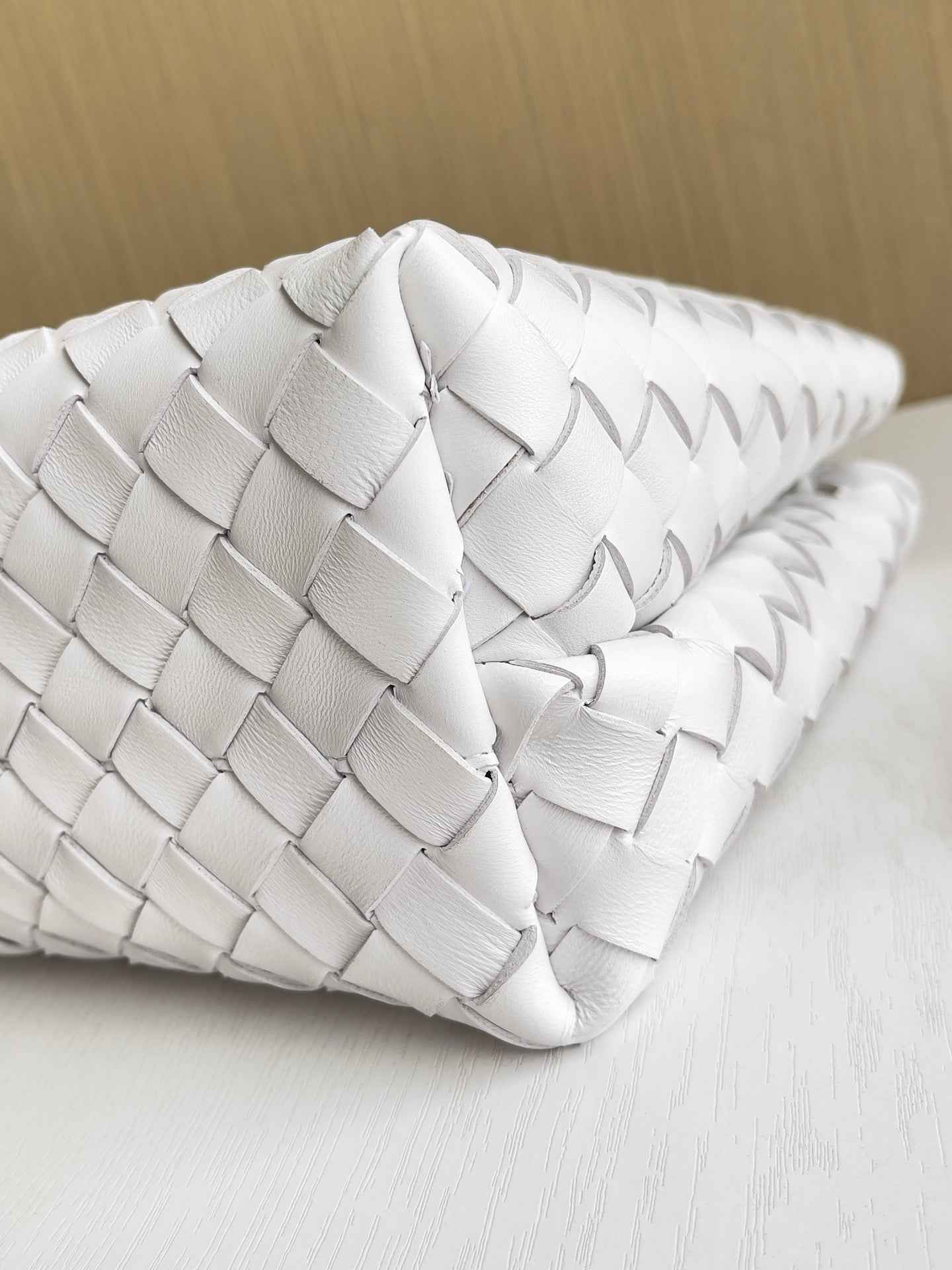 Bottega Veneta Small Andiamo Bag 743568 Lambskin White