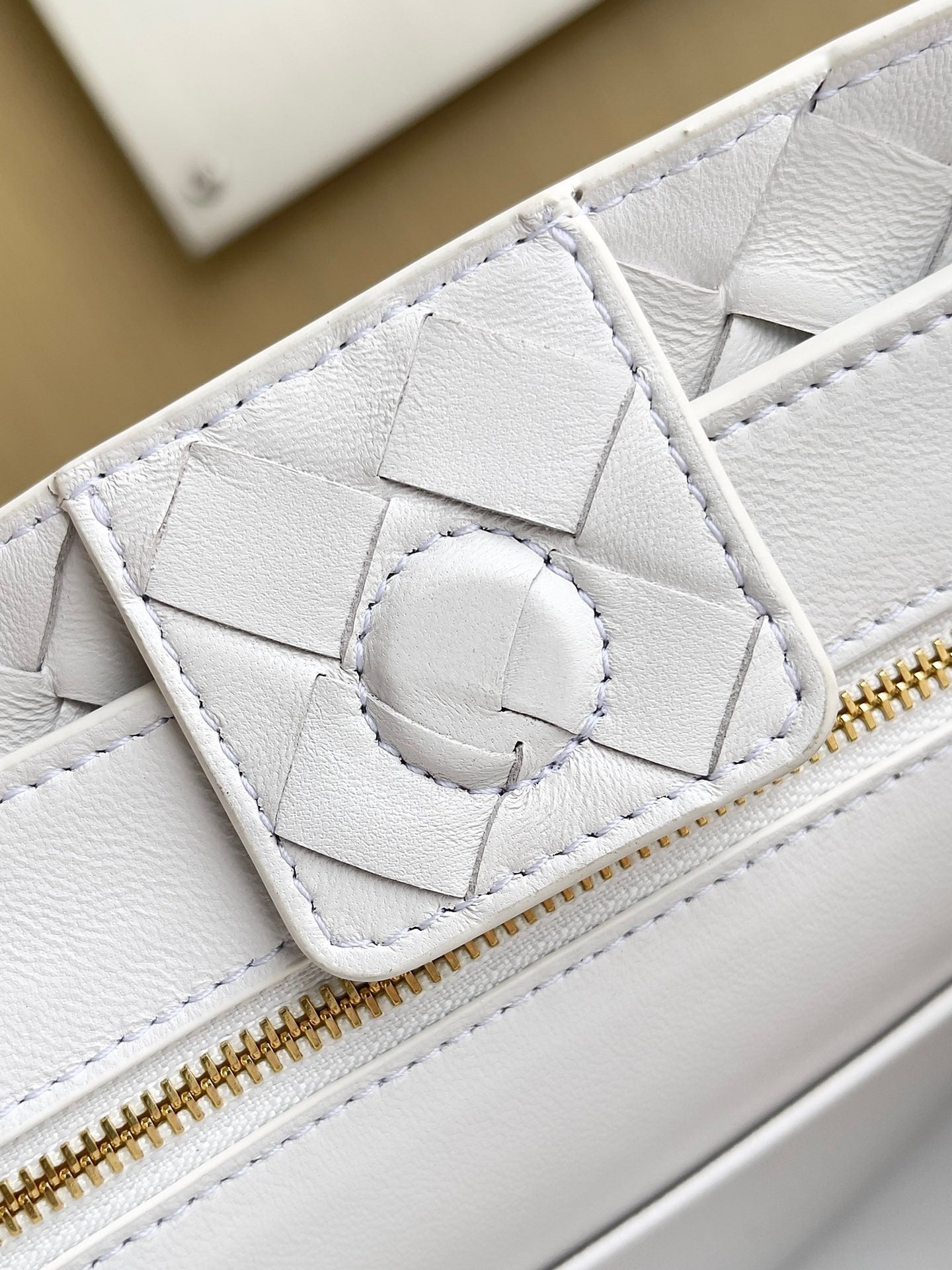 Bottega Veneta Small Andiamo Bag 743568 Lambskin White