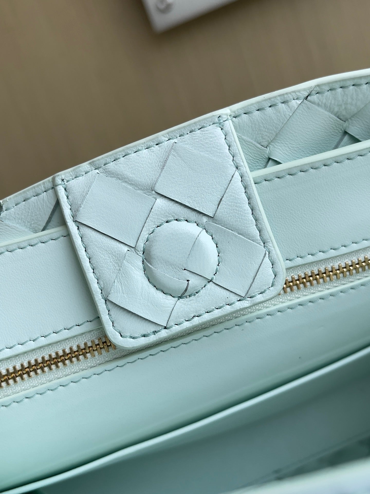 Bottega Veneta Small Andiamo Bag 743568 Lambskin Light Green
