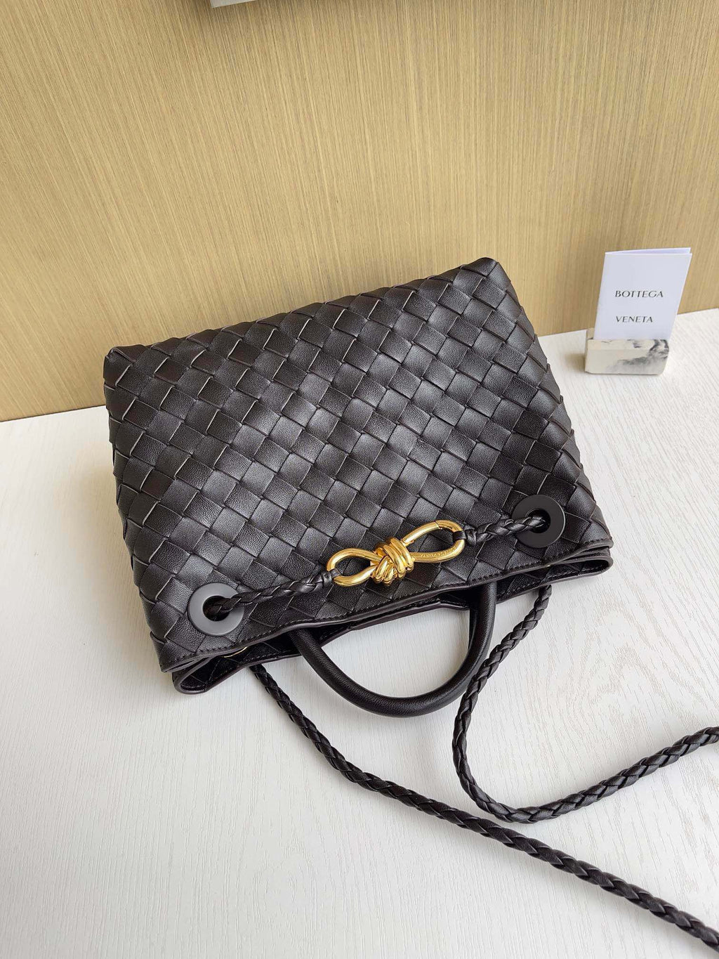 Bottega Veneta Small Andiamo Bag 743568 Lambskin Coffee
