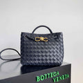 Bottega Veneta Small Andiamo Bag 743568 Lambskin Navy Blue