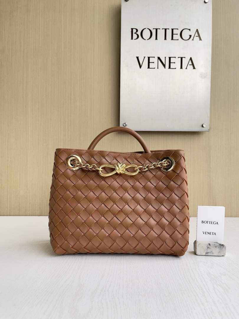 Bottega Veneta Small Andiamo Chain 786008 Lambskin Brown